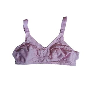 🔷5/$25 Pink lace lightly lined wire free bra size XL